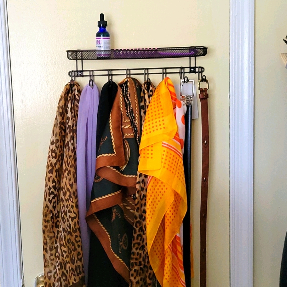 MDesign Wall Mount Hanging Tie Rack Belt Organizer